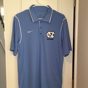 Nike UNC North Carolina Tar Heels polyester Club Tennis Polo golf shirt S Mens